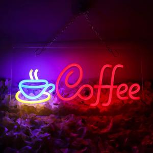 JFLLamp Coffee Neon Signs for Wall Decor Led Lights for Coffee Bar Led Sign Room Decor Aesthetic Suitable for Living Room Bistro Cafe Shop Man Cave Party Christmas Halloween 5V Usb Power