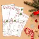 2 x 8"x10" Christmas Wish List Secret Santa Gift Exchange Card - 20PCS Double-side Christmas Questionnaire Cards - Home, Office, Classroom Xmas Holiday Party Gift Idea For Family, Friends, Coworkers - A05