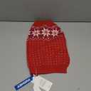 FUAMEY Dog Christmas Sweater - Warm Classic Snowflake New Year Turtleneck Sweater with Leash Hole for Small to Medium Dogs & Cats (Medium, Chest 17.3in)