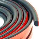 | Rubber Door Seal Solid Sponge, 0.27 Inch Height - Length 25 Feet (7.65 M)