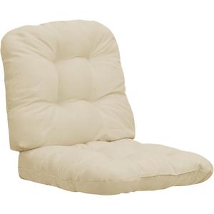 Easy-Going 2 Pack 19"x19" Outdoor Water Resistant Patio Wicker Chair Cushions Reversible Tufted Pads Seat Indoor Furniture Beige