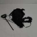 DNJASGD Angel Wings and Halo Magic Wand Set, 32“ Angel Wing Halloween Angel Costume Set for Kids Adults Women Girls (Black wings)