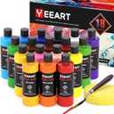 Acrylic Paint Set, 8.45oz 18 Colors Acrylic Paint Large Bottle Set, Rich Pigmented Canvas Paint, Premium Non-toxic Paints for Artists, Paint Set for Kids & Adults, Art Supplies for Canvas
