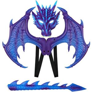 Himine Dragon Wings Props Cosplay Wing With Tail Mask
