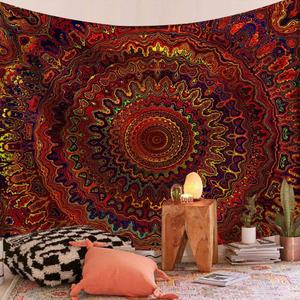 FENDROM Popular Handicrafts Indian hippie Bohemian Psychedelic Peacock Mandala Wall hanging College Dorm Beach Throws Table Cloth Bedding Tapestry (118"L x 71"W)