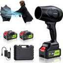 Cordless Leaf Blower 600000RPM - 21V Electric Leaf Blower with 4.0Ah Battery & Charger - Ultra Lightweight Handheld Blower for Patio, Garden, Driveway (Pitch Black)