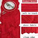 8 Pack Red Cheesecloth Table Runner 20 x 120 inch Gauze Table Runners 10 FT Long,Semi Sheer Boho Cheese Cloth Fabric Table Runner Bulk for Party,Wedding,Baby Shower,Bridal Shower Decoration