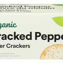 365 by Whole Foods Market, Organic Cracked Pepper Water Crackers, 4.4 Ounce, BB 10/20/2026