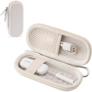 Hard Carrying Case for AirFly SE/Pro 2/Pro/Duo, Avantree Relay, 1Mii Bluetooth Wireless Transmitter Receiver, Airplane Travel/TV/Gym Portable Storage Case Bag for USB Cable and Adapter(Case Only) (White)