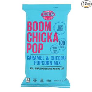 Angie's Popcorn Boomchickapop Caramel and Cheddar Popcorn Mix, 6 Ounce (Pack of 12) BBD AUG 10 2026