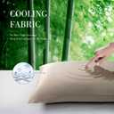 WishSmile Body Cooling Pillowcase Long Pillow Case Breathable Cool Silky Soft Rayon Derived from Bamboo Fabric,Hair and Skin Friendly,Taupe,1 Pack,20x54IN