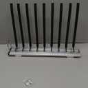 mopam Pull Out Trousers Rack 9 Arms Retractable Closet Pants Hanger Side Mounted Space Saving Trouser Hanger Rack, Left Side Installation, Black