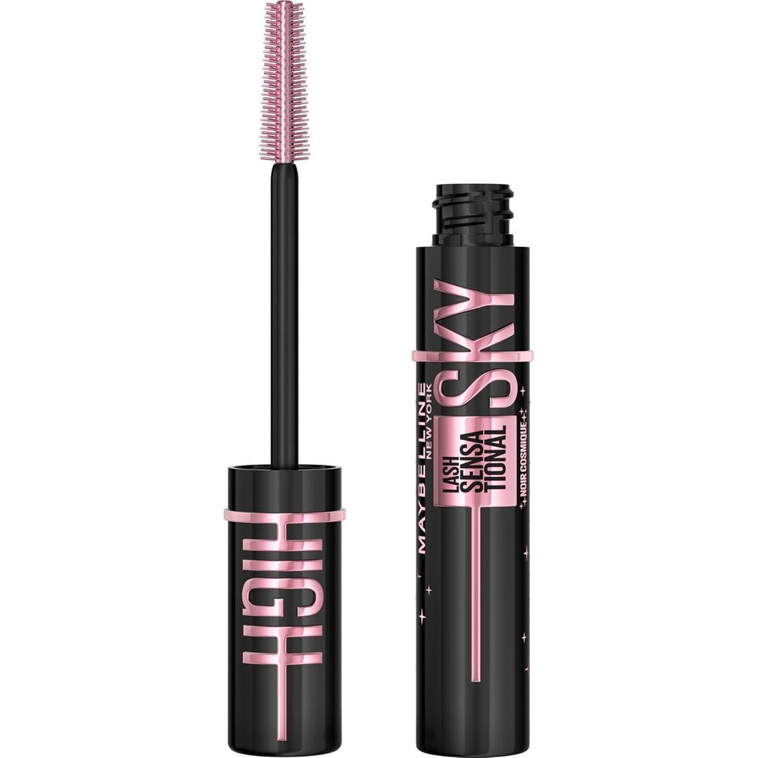 Maybelline Lash Sensational Sky High Washable Mascara Makeup, Volumizing, Lengthening, Defining, Curling, Multiplying, Buildable Formula, Cosmic Black, 1 Count (0.24 Fl Oz (Pack of 1)