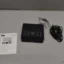 Digital Alarm Clock White Noise, Loud Digital Alarm Clocks Bedrooms, Alarm Clock Speaker Wireless Charger AUX USB Bluetooth Speaker 12/24H Dual Alarm Snooze Adjustable Brightness, Black