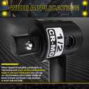 1/2" Drive 25-Inch Breaker Bar, Heavy Duty Extension Breaker Bar with 250° Swivel Head, CR-MO Steel, Defeats Rusted and Frozen Fasteners