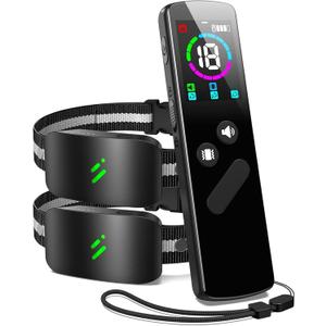 Dog Training Collar 2 Dogs with Remote Control 2680FT Beep and Vibration Dog Collars, 4 Training Modes, Waterproof for Large Medium Small Dogs (8-120Lbs) Black