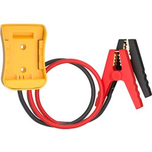 Jumper Cables for Car with Adapter Compatible with DE.Walt 20V Batteries, Silicone Wire 8AWG 2FT Alligator Clips Automotive Jump Starter Jumper Cables for Jump Starting Car or Tool Batteries