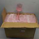 HTTBEIZI 48PCS 7OZ Pink Wine Plastic Glasses, Drinking Champagne Glasses Flutes Crystal Vintage Water Unbreakable Goblets for Valentines Day, Wedding, Parties