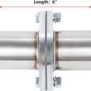 LCGP Exhaust Flange Repair Piping Kit 2.5" ID to 2.5" OD with Gasket and Bolt for Quick Fix Repair,304 Universal Stainless Steel Exhaust Flange Pipe