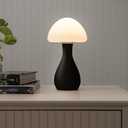 Mushroom Table Lamp - Durable for kids/adult bedroom Night Light, Modern Nightstand Table Lamp for reading with 10 Adjustable Light Temperatures, Bedside Lamp for Unique, Aesthetic Home Decor (Black)