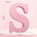 2 x AOCEAN 8 Inch Pink Wood Letters Unfinished Wood Letters for Wall Decor Decorative Standing Letters Slices Sign Board Decoration for Craft Home Party Projects (S)