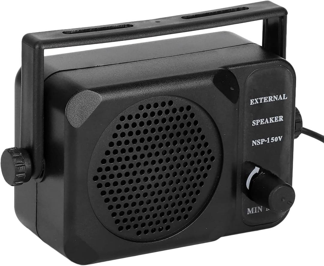 KIMISS CB Radio Speaker, 3.5mm Car External Speaker Mini CB External Speaker NSP150V 2Way Radio CB HF VHF UHF Transceiver Car Accessory