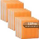 Pangda 12 Pack Replacement Filter Pads Compatible with ERV EV130 / BR130-10-1/2 x 10-1/2 x 1, Cut-to-Fit Replacement Filter Pads, for Air Filters(Orange)