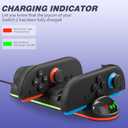 Switch 2 Controller Charger Dock, 4-in-1 Switch 2 Portable Charger Stand Station with USB Type-C Cord, Magnetic Design Fast Charging Accessories (Lying-flat 4)