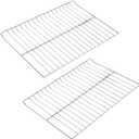 2Pcs WB48T10095 Oven Rack Replacement Parts for GE Stove Oven Parts WB48K5019 Oven Shelf for GE Range Oven Parts 23 3/4" x 17 3/8" GE Hotpoint Oven Wire Rack 304 Stainless Steel Rack-Flat