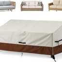 Patio Loveseat Cover Waterproof 420D Bench Cover, 90"x40"x33", Brown