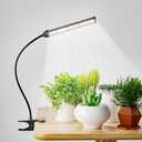 GooingTop Grow Light for Indoor Plants Growing,5000K White Full Spectrum Gooseneck Plant Lamp Clip-on Desk for Pot Plant Seed Starting,Dimmable with Auto Timer