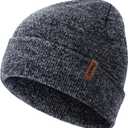 ROXUN Beanie for Men/Women Winter Hat Knit Cuffed Soft Warm Unisex Skull Stocking Cap (Gray)