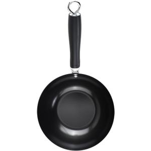 GoodCook Everyday Nonstick Wok, 8-Inch, Black, Carbon Steel Small Wok, High Wall Construction, Flat Base, Ergonomic Flame Guard Handle, Non-Stick Wok Pan for Stir Fry and Sauting