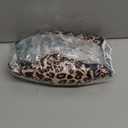 Edelqual Women One Piece Swimsuit Tummy Control Swim Dress Bathing Suit Mesh Sheer Slimming Sarong Wrap Sexy Swimswear (Large, Black With Leopard Print)