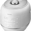 Cuchen 10-Cup Premium IH Pressure Rice Cooker with 316Ti Stainless Steel Inner Pot, 2.1 Bar High Pressure for Multi-Grain & Canning, Auto Steam Clean, White (CRT-RPD1010IEWUS)