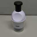 Geedel Food Chopper, Easy to Clean Manual Hand Vegetable Chopper Dicer, Dishwasher Safe Slap Onion Chopper for Veggies Onions Garlic Nuts Salads White