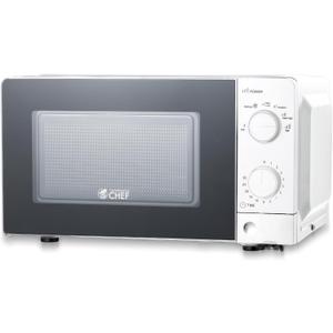 Commercial Chef 0.6 Cu. Ft. Countertop Microwave Oven, Mechanical Dial Controls, 700W, Pull Handle Door, 6 Power Levels, CHM660W, White