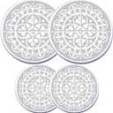 Electric Stove Burner Covers  Protect Stovetop  Set of 4, 10 and 8 inches - Grey Tile