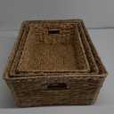 Honey-Can-Do Natural Wicker Storage Baskets, Perfect For Organizing, Storage, and Gifts, Multi-size Nesting Baskets for Home Organization and Décor, Small (Pack of 3)
