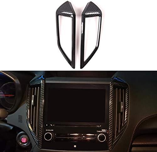 Ramecar for Subaru Center Air Condition Outlet Vent Trim Cover Carbon Fiber Grain, for Subaru Crosstrek Impreza 2018 2019 2020 2021 2 Pcs, Carbon Fiber Style