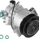 Air Conditioning Compressor and A/C Clutch for Dodge Caliber 2.0L 2.4L 2009 2010 2011 2012, for Jeep Compass Patriot 2.0L 2.4L 2009 2010 2011 2012 2013 2014 2015 2016 2017, 158388