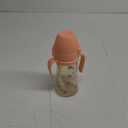 GROSMIMI Flip Top Spill Proof Sippy Cup, PPSU, BPA Free, 10 oz, Stage 2 Straw for Toddlers (Peach flower)