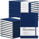 20 Pack Journals for Writing College Ruled Notebooks Journal in Bulk, Hardcover Notebooks (200Pages) for Note Talking, Lined Bullet Journals for Home School Office, 5.7"x8.4", Navy
