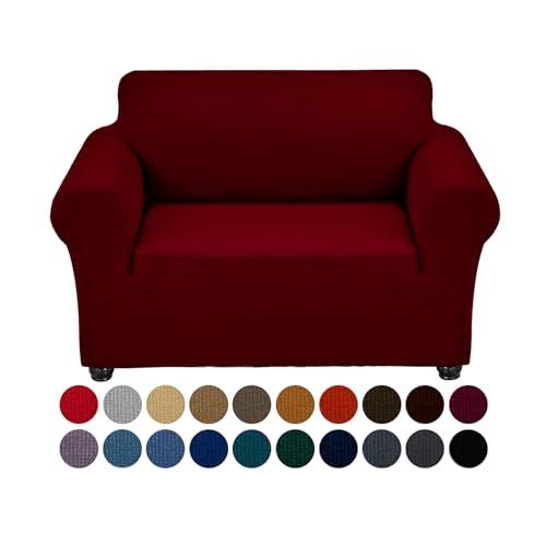 Joccun Christmas Stretch Chair Couch Cover,1-Piece Sofa Slipcover Spandex Jacquard Fabric Sofa Covers with Elastic Bottom,Washable Furniture Protector for Dogs,Cats,Kids(Armchair,Red Dahlia)