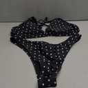 WDIRARA Women's Polka Dots Bikini Set Halter Triangle Swimsuit 2 Piece Bathing Suit, M