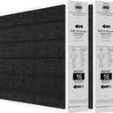 2 Pack 20x25x5 MERV 16 Air Filter, Compatible with Lennox HCC20-28 MERV 16 Furnace Filter for HVAC System, Part Number HCF20-16, HCF20-10