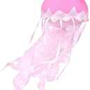 Double Bread Realistic Jellyfish Stuffed Animal, Cute Plush Toy for Birthday Room Decor, Sea Animal Collection Gift for Boys and Girls (Pink)