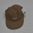 HUF Set OG Curved Visor Hat  6-Panel Low Profile Dad Hat for Men, Cotton Baseball Cap with Strapback Closure (Biscuit)