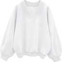 Hilinker Womens V Neck Oversized Sweatshirts Long Sleeve Pullover (Brown, XL)