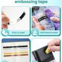 Label KINGDOM Embossing Labeler, Omega S Green Old School Embossed Label Maker with 10pk Embossing Label Tape, Portable Handheld Vintage Label Printer for Home Use